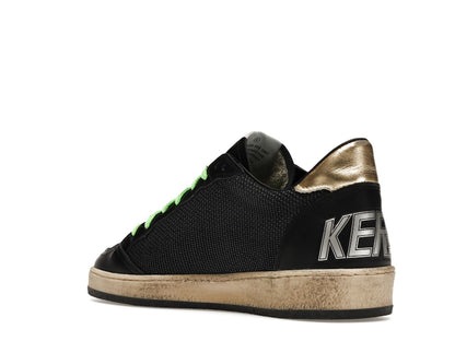 Golden Goose Ball-Star Low Black Fluorescent green