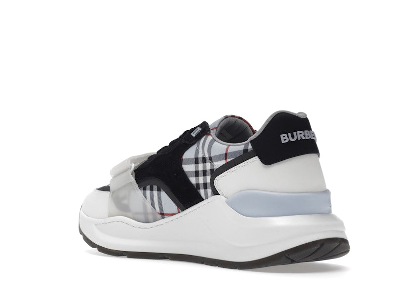 Burberry Ramsey Haymarket Check Print Light Blue White Black