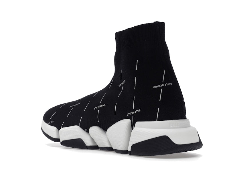 Balenciaga Speed 2.0 Black White Logo