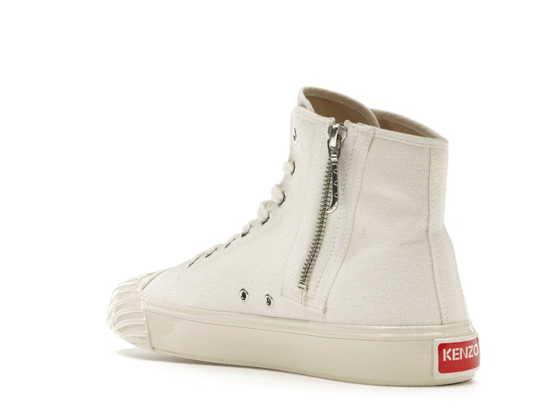Kenzo School High Top Trainers Tiger Sole Off White
