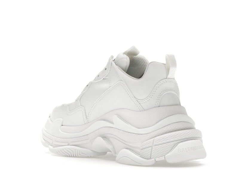 Balenciaga Triple S Synthetic Leather Triple White (Women's)