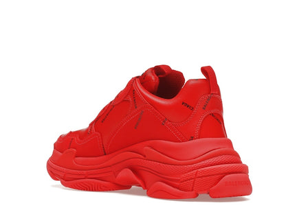 Balenciaga Triple S Allover Logo Red