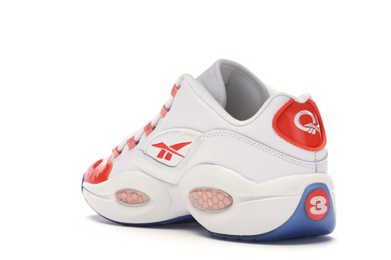 Reebok Question Low Patent Toe Orange