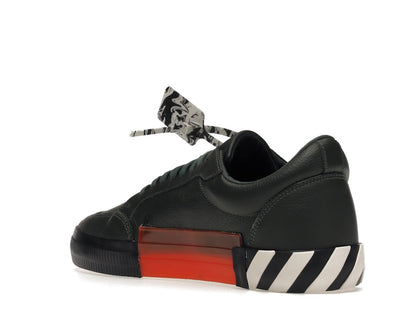 OFF-WHITE Vulc Low Dark Green Leather