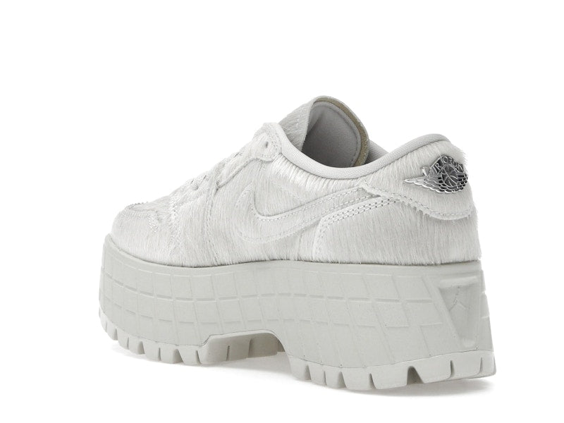 Jordan 1 Low Brooklyn Light Bone Metallic Silver (Women's)