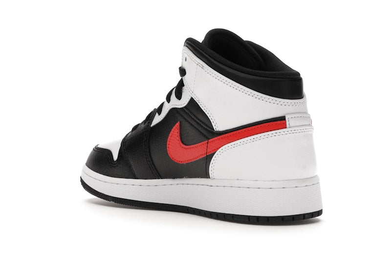 Jordan 1 Mid White Black Chile Red (GS)