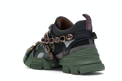 Gucci Flashtrek SEGA Green Removable Crystal