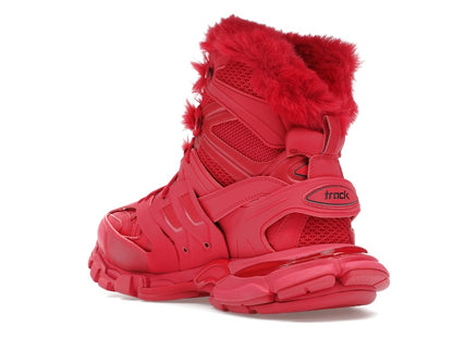 Balenciaga Track Hike Boots Burgundy