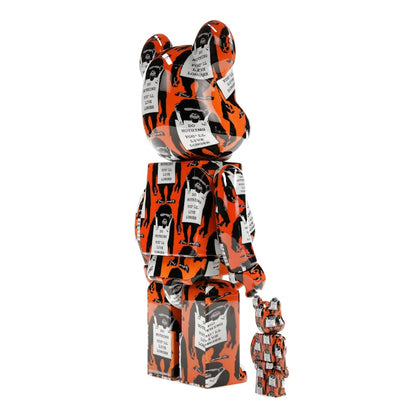 Bearbrick Monkey Sign 100% & 400% Set Orange