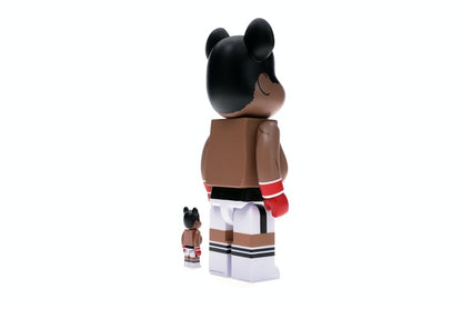 Bearbrick Muhammad Ali 100% & 400% Set Brown
