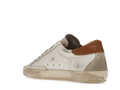 Golden Goose Super-Star White Vacchetta Tan Grey Suede Patch