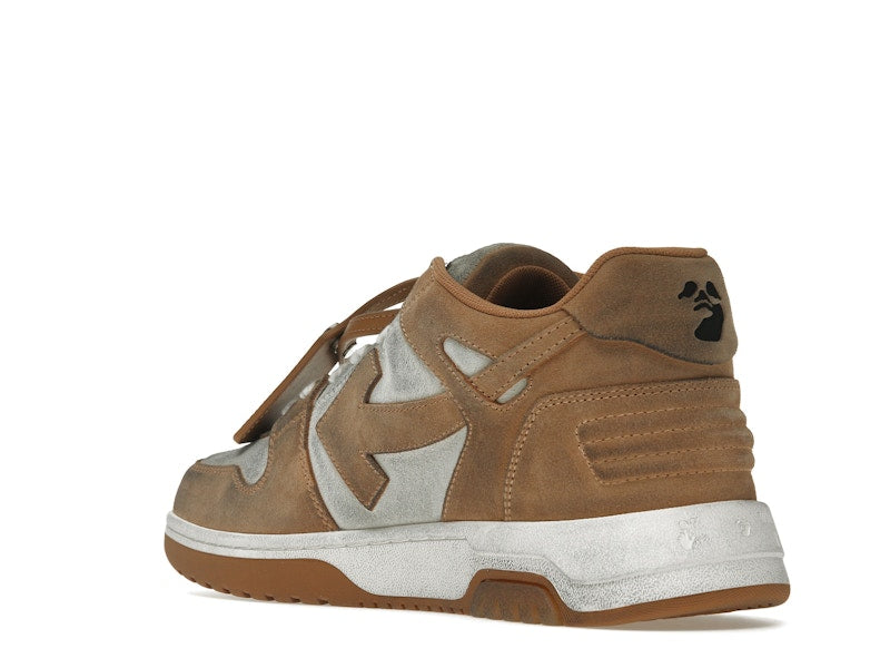 OFF-WHITE Out Of Office "OOO" Low Tops Distressed Brown White