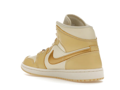 Jordan 1 Mid SE Pale Vanilla Metallic Gold (Women's)