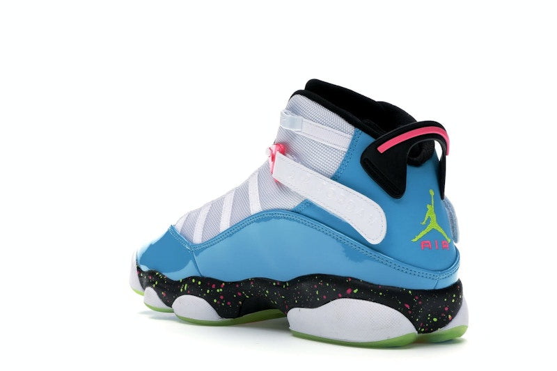 Jordan 6 Rings White Light Blue Fury Cyber