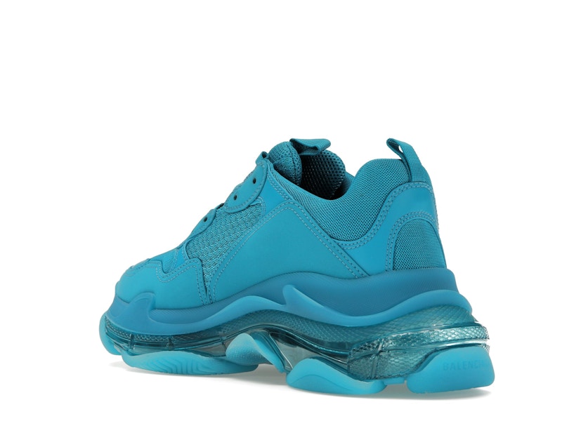 Balenciaga Triple S Clear Sole Teal Blue