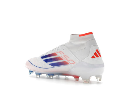adidas F50 Elite Mid FG Cloud White Lucid Blue Solar Red (Women's)
