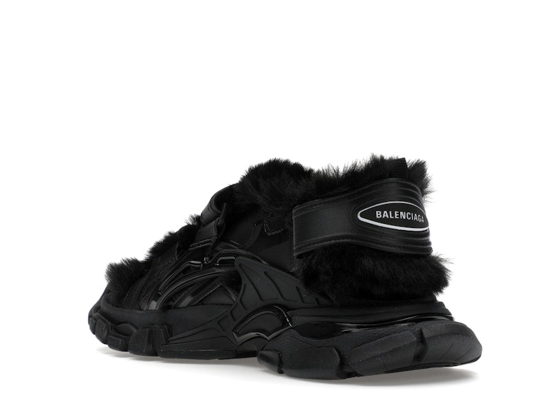 Balenciaga Track Sandal Fake Fur Black (Women's)