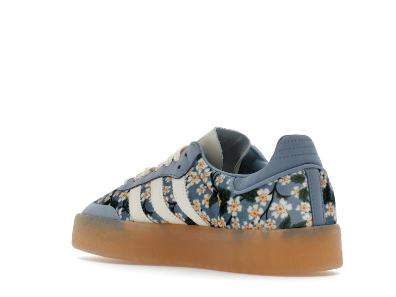 adidas Sambae Liberty London Floral Embroidery Blue Cream White (Women's)
