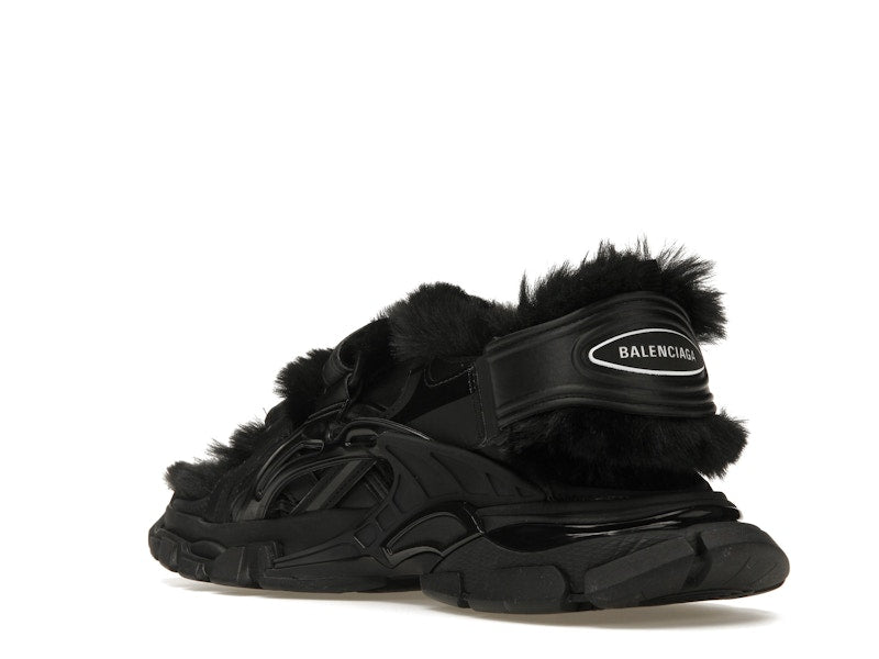 Balenciaga Track Sandal Fake Fur Black