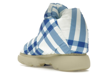 Burberry Check Pillow Boots Blue White