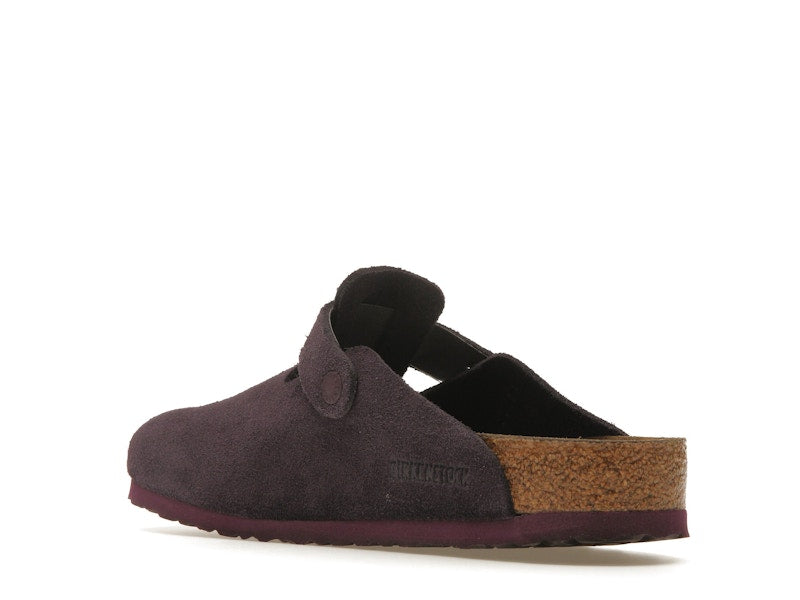 Birkenstock Boston Soft Footbed Suede Wine