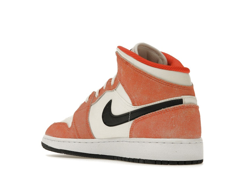 Jordan 1 Mid SE Orange Suede (GS)
