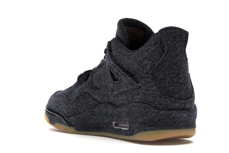 Jordan 4 Retro Levi's Black (GS) (Blank Tag)
