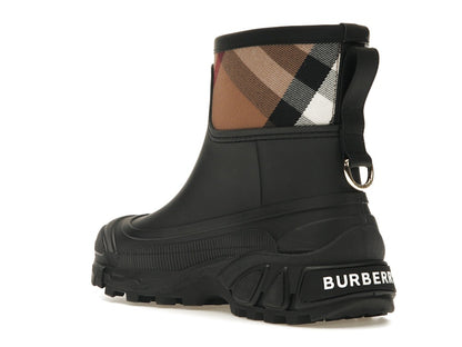 Burberry House Check Rain Boots Black Archive Beige (Women's)