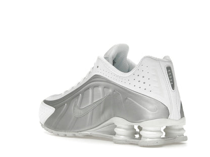 Nike Shox R4 White Bright Crimson Metallic Silver
