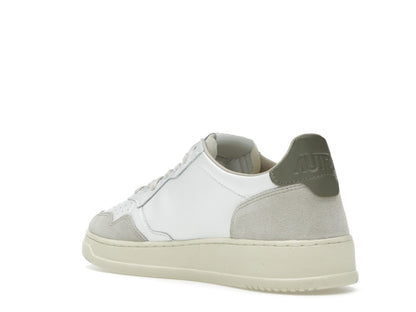 Autry Medalist Leather Low White Covert Green Beige