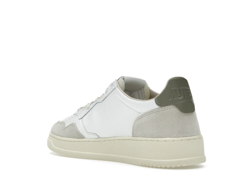 Autry Medalist Leather Low White Covert Green Beige
