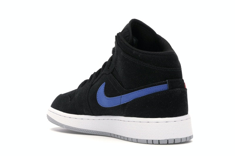 Jordan 1 Mid Multi-Color Swoosh Black (GS)
