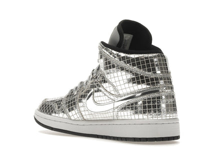 Jordan 1 Mid SE Disco Metallic Silver (Women's)