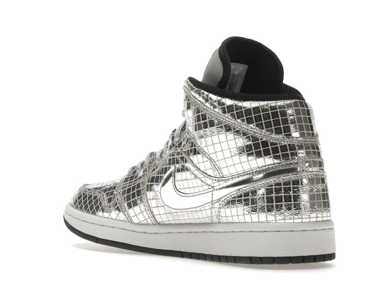 Jordan 1 Mid SE Disco Metallic Silver (Women's)