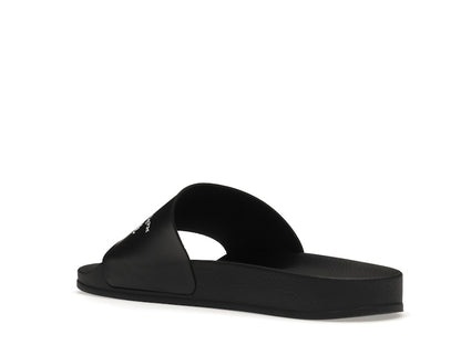 OFF-WHITE Drowning Man Logo Slides Black White FW21