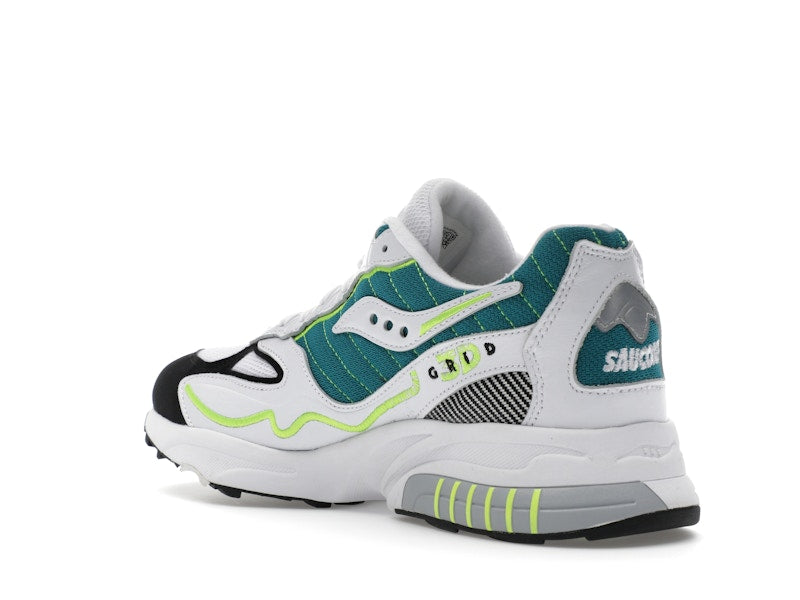 Saucony 3D Grid Hurricane White Green Lime