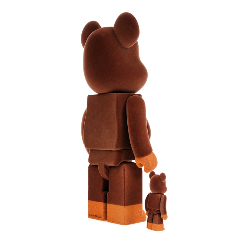 Bearbrick x Bape Baby Milo Flocky Ver. 100% & 400% Set