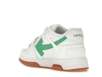 OFF-WHITE Out Of Office OOO Low Tops White Bright Green Brick Red