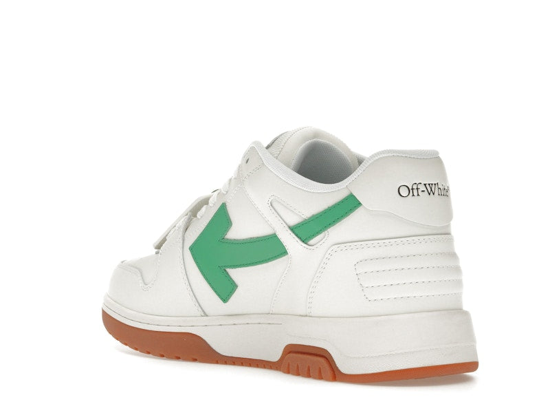 OFF-WHITE Out Of Office OOO Low Tops White Bright Green Brick Red