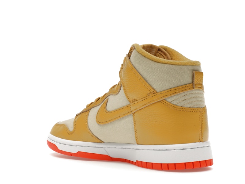 Nike Dunk High Wheat Gold Safety Orange