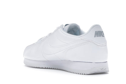 Nike Cortez Basic Leather White White-Wolf Grey-Mtllc Silver
