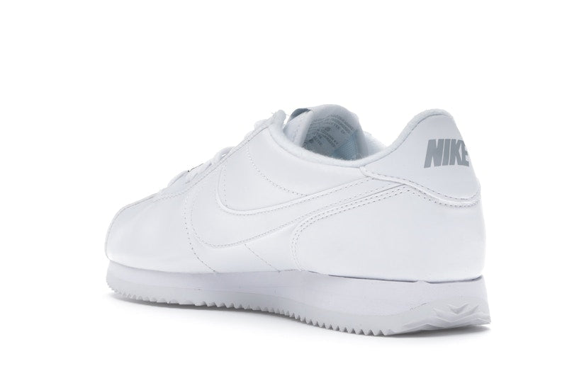 Nike Cortez Basic Leather White White-Wolf Grey-Mtllc Silver