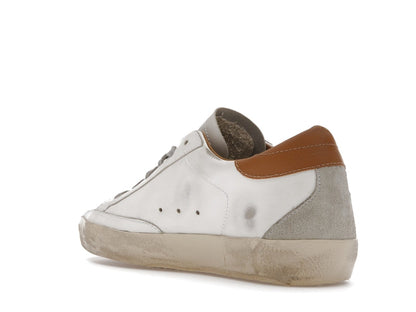 Golden Goose Super-Star White Vacchetta Tan Grey Suede Patch (Women's)