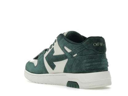 OFF-WHITE Out Of Office "OOO" Low Tops Jet Green Ecru Suede