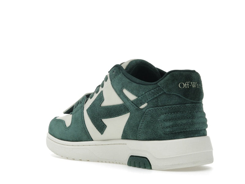 OFF-WHITE Out Of Office "OOO" Low Tops Jet Green Ecru Suede