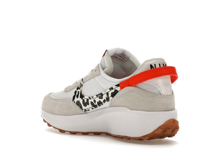 Nike Waffle Debut White Team Orange Leopard (Women's)