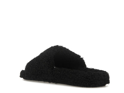 Balenciaga Paris Furry Slide Black