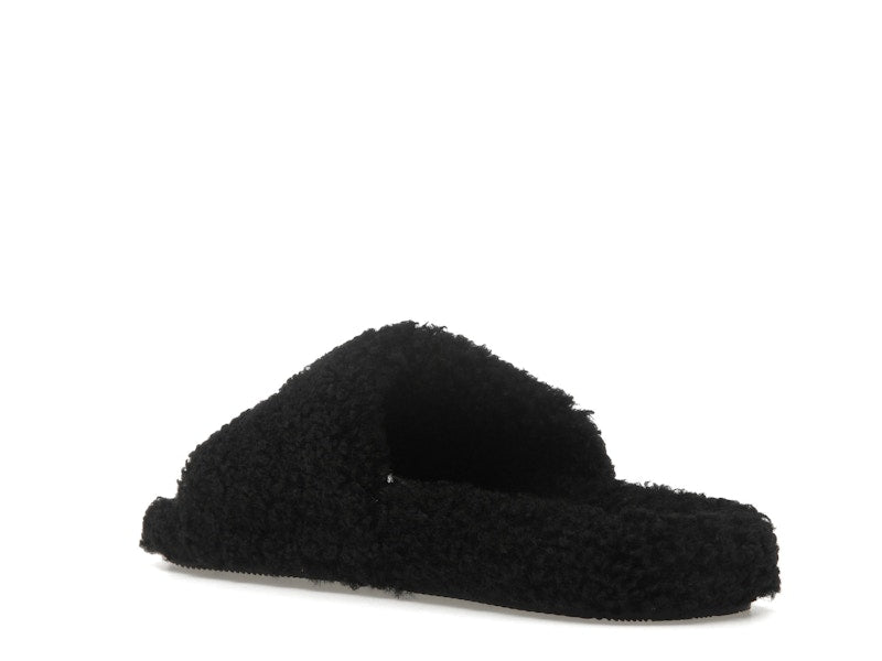 Balenciaga Paris Furry Slide Black