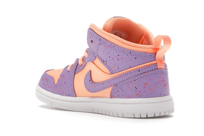 Jordan 1 Mid Paint Splatter Orange Purple (TD)