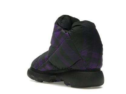 Burberry Check Pillow Boot Black Purple (Women's)